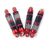MGHGFYTAS Compatible avec TRX4M 1/18 RC Huile D'amortisseur D'alliage D'aluminium De Pièces De Voiture De Rampe Filetée pour L'amortisseur De Ressort Avant Arrière RC Amortisseurs(Red)
