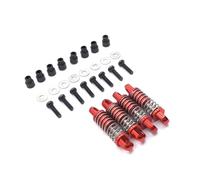 MGHGFYTAS Compatible avec WLtoys 284131 K969 K979 K989 K999 P929 P939 1/28 RC Pièces De Mise À Niveau De Voiture Accessoires Amortisseur en Métal RC Amortisseurs(Red)