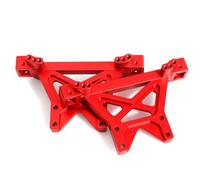 MGHGFYTAS Voiture rc Pieces Compatible avec TRAXXAS 1/10 pour E-maxx T-maxx RC, 1 Paire De Pièces Voiture pour Tour Choc Avant Et Arrière Universelle, Support D'amortisseur 4917R(Red)