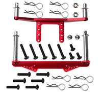 MGHGFYTAS Voiture rc Pieces Compatible avec Traxxas pour Slash 2WD pour Rustler pour Stampede 1/10 RC, Pièces De Mise À Niveau Voiture, Poteaux Montage Carrosserie Avant Et Arrière en Métal(Red)