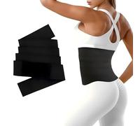 MGHLKF Entraîneur de Taille pour Femme, Ceinture Ventrale Post-Partum pour contrôle du Ventre, Bandage Enveloppant la Taille, entraîneur de Taille pour Femme - Noir, Noir, Taille Unique