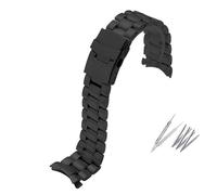 MGHN Bracelet de Montre en Acier Inoxydable 18mm 20mm 22mm 24mm, Bracelet de Montre en Acier Inoxydable for Hommes, Bracelet de Remplacement(BlackB,24mm)