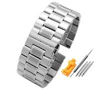 MGHN Bracelet de montre en acier inoxydable 28mm, grande taille, Bracelet de remplacement for hommes(B-silver)