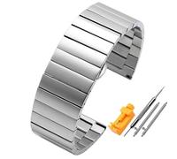 MGHN Bracelet de montre en acier inoxydable 28mm, grande taille, Bracelet de remplacement for hommes(C-silver)