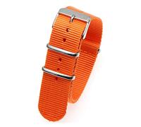 MGHN Bracelet NATO Bracelet Bracelet 18mm 20 mm 22mm de Rechange Bracelet Stripe Montre Accessoires (Band Color : Orange, Band Width : 18mm)