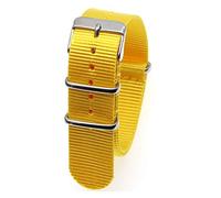 MGHN Bracelet NATO Bracelet Bracelet 18mm 20 mm 22mm de Rechange Bracelet Stripe Montre Accessoires (Band Color : Yellow, Band Width : 20mm)