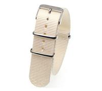 MGHN Bracelet NATO Bracelet Bracelet 18mm 20 mm 22mm de Rechange Bracelet Stripe Montre Accessoires (Band Color : White, Band Width : 18mm)