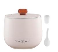 MGHRUE Cuiseur À Riz De 1,8 L, Mini Cuiseur À Riz Électrique avec Revêtement Antiadhésif, Mini Cuiseur À Riz pour 1 À 2 Personnes, 4 Fonctions Multicuiseur pour Préparer du Riz, De La Soupe,Rose