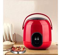 MGHRUE Mini Cuiseur À Riz pour 1 Personne, Multicuiseur De 1,2 L avec Pot À Riz Antiadhésif Amovible, Mini Cuiseur À Riz Domestique pour 1 À 2 Personnes,Rouge