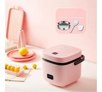 MGHRUE Petit Cuiseur À Riz 2 Personnes, Cuiseur À Riz Gluant 1,2 L, avec Cuisson Automatique Et Fonction De Maintien Au Chaud,Rose