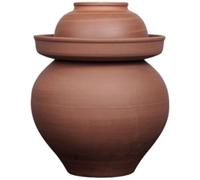 MGHRUE Pot en Poterie De 5 litres pour Cornichons, Choucroute, avec Couvercle pour Cornichons, Vin, Brassage, Cornichons, Kimchi, Choucroute, Légumes