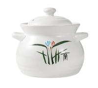 MGHRUEWH Cocotte À Gaz Grande Capacité en Céramique Et Argile pour La Cuisine À Domicile, Marmite À Soupe Résistante pour Ragoûts, Soupes Et Cuisson Lente,2.1L