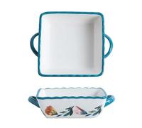 MGHRUEWH Plats De Cuisson en Céramique, Cocottes pour Four, Moules À Lasagnes Rectangulaires Profonds avec Poignées pour La Cuisson De Gâteaux, Cuisine, Ragoûts De Viande Ou De Légumes, Banquet,D