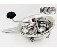 MGI DEVELOPPEMENT moulin à légumes Professionnel et Ses 3 grilles en INOX Made in Italy, Haut de Gamme 24 cm diam.