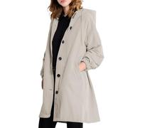 MGizo DtiSpectrum Trench-Coat pour Femme - Veste Coupe-Vent à Capuche à Boutonnage Simple, Manteau Imperméable D'extérieur, Imperméable à Coque Souple pour la Randonnée et les Déplacements