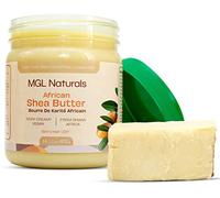 MGL Naturals Beurre de karité africain non raffiné Ivoire 100 % pur, cru, végétalien et biologique. Nourrissant et hydratant. Utilisez-le seul ou des recettes de bricolage. Source durable du Ghana