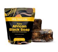 MGL Naturals - Le meilleur savon noir africain biologique cru, 1 lb en vrac, fait à la main au Ghana, en Afrique. Ingrédients entièrement naturels