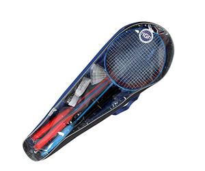 Mgm - 046597a - Jeu De Raquette - Sac 4 Raquettes De Badmintons - 62 X 21 Cm + 2 Volants 7 Cm + Net Set