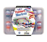 Mgm Bte Coffret Peinture Magique- Effet Marbre - Apd 6ans