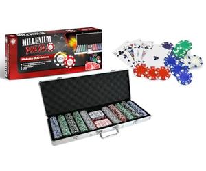 MGM GAMES - 140500 - Jeu de Société - Mallette Poker Aluminium Multicolore