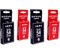 MGM GAMES - Jeu de 54 Cartes - 144633LIN - Rouge ou Bleu - Papier - À partir de 5 Ans (Lot de 2)