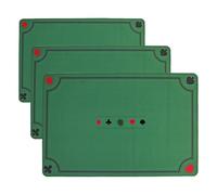 MGM GAMES - Tapis De Jeu - Jeu De Cartes - 140352 - Vert - Antidérapant - 2 à 6 Joueurs - Cartes à Jouer - Jeux de Société - Confortable - Belote - Poker - Tarot - Contrée - 60 cm x 40 cm (Lot de 3)