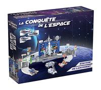 MGM JOUET - Maxi Station Navette Spaciale - Espace - 090511 - Bleu - Plastique - Sons - Lumière - Véhicule - Jouet Éducatif - Piles Fournis - Cadeaux - Espace - À Partir de 3 Ans