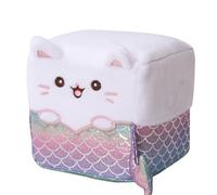 MGM Jouet - Squarepal - Chat Sirène - Peluche Anti-Stress - 193634 - Mousse À Mémoire de Forme - Gadget - Cadeau - Animaux - Rééducation - Anxiété - Jouet Sensoriel - À Partir de 2 Ans