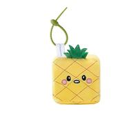 MGM JOUET - Squarepal Porte Clés - Ananas - Peluche Anti-Stress - 193718 - Mousse À Mémoire de Forme - Gadget - Cadeau - Fruit - Rééducation - Anxiété - Jouet Sensoriel - À Partir de 2 ans