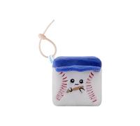 MGM JOUET - Squarepal Porte Clés - Baseball - Peluche Anti-Stress - 193743 - Mousse À Mémoire de Forme - Gadget - Cadeau - Sport - Rééducation - Anxiété - Jouet Sensoriel - À Partir de 2 ans