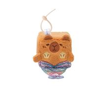 MGM JOUET - Squarepal Porte Clés - Capybara Sirène - Peluche Anti-Stress - 193704 - Mousse À Mémoire de Forme - Gadget - Cadeau - Animaux - Rééducation - Anxiété - Jouet Sensoriel - À Partir de 2 ans