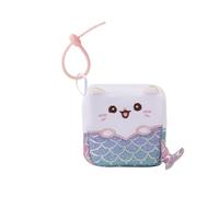 MGM JOUET - Squarepal Porte Clés - Chat Sirène - Peluche Anti-Stress - 193732 - Mousse À Mémoire de Forme - Gadget - Cadeau - Animaux - Rééducation - Anxiété - Jouet Sensoriel - À Partir de 2 ans