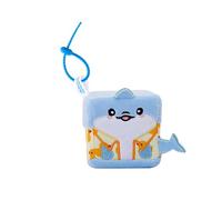 MGM JOUET - Squarepal Porte Clés - Dauphin - Peluche Anti-Stress - 193737 - Mousse À Mémoire de Forme - Gadget - Cadeau - Animaux - Rééducation - Anxiété - Jouet Sensoriel - À Partir de 2 ans