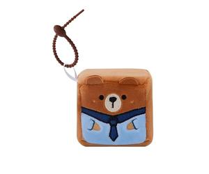 MGM JOUET - Squarepal Porte Clés - Ours - Peluche Anti-Stress - 193728 - Mousse À Mémoire de Forme - Gadget - Cadeau - Animaux - Rééducation - Anxiété - Jouet Sensoriel - À Partir de 2 ans