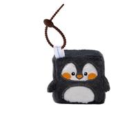 MGM JOUET - Squarepal Porte Clés - Pingouin - Peluche Anti-Stress - 193707 - Mousse À Mémoire de Forme - Gadget - Cadeau - Animaux - Rééducation - Anxiété - Jouet Sensoriel - À Partir de 2 ans