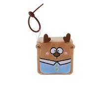 MGM JOUET - Squarepal Porte Clés - Rennes - Peluche Anti-Stress - 193729 - Mousse À Mémoire de Forme - Gadget - Cadeau - Animaux - Rééducation - Anxiété - Jouet Sensoriel - À Partir de 2 ans