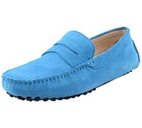 MGM-Joymod Chaussures bateau en daim pour homme Mocassins de conduite à enfiler Penny Loafers, bleu ciel, 42 2/3 EU