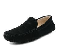 MGM-Joymod Chaussures bateau en daim pour homme Mocassins de conduite à enfiler Penny Loafers, Noir , 43 1/3 EU