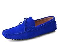 MGM-Joymod Chaussures de conduite pour homme en daim à lacets confortables Mocassins Penny Loafers Chaussures bateau à enfiler, bleu roi, 42 1/3 EU