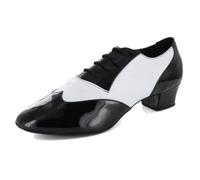 MGM-Joymod Chaussures de Danse Latine à Lacets pour Homme - Style Classique et Tendance à Bout fermé - Salsa Tango Samba Jazz Rumba - pour Salle de Bal, Blanc 4,5cm Talon, 43.5 EU