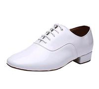 MGM-Joymod Chaussures de danse latine moderne classiques à lacets en cuir pour homme