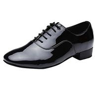 MGM-Joymod Chaussures de danse latine moderne classiques à lacets en cuir pour homme