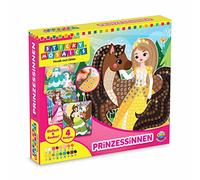 MGM - Mosaïques Au Numéro, Kit de mosaïque Princess ORB PRINCESSES, 24 cm, 1 joueur, 4 dessins princesses, 2052 pièces en mousse à coller, 4 accroches murales, 2 supports de tableaux, Age: All Ages