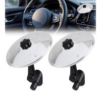 mgmooa Lot de 2 mini cymbales de voiture avec clip d'aération - Accessoire compact pour tableau de bord - Instrument de musique amusant - Cadeau pour conducteurs et amateurs de musique - Argenté
