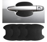 mgmooa Lot de 4 protections de poignée de porte de voiture, autocollants en fibre de carbone résistants aux rayures, film de protection universel pour la plupart des voitures, SUV, camions