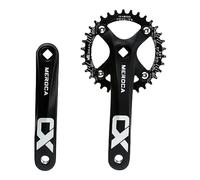 Mgoodoo Pédalier Mono Plateau 34 Dents 104mm-BCD Manivelle 4 Bras 170mm à l’axe carré en Aluminium Gauche et Droite à 8/9/10/11 Vitesse Unique pour Vélo Route MTB VTT