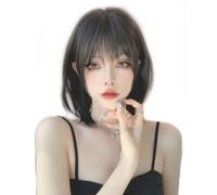MGRANDE Perruque Premium Line 【 Active Top Stylist Produit】 Lot de 6 pièces avec ligne de couleur intérieure pour femme, perruque originale semi-longue avec effet petit visage (couche marron foncé
