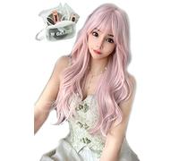 MGRANDE Perruque Premium Line 【 Active Top Stylist Produit】 Lot de 6 pièces avec ligne de couleur intérieure pour femme, perruque originale semi-longue avec petit effet visage (blanc pêche DY67A)