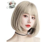MGRANDE Perruque Premium Line 【 Active Top Stylist Produit】 Lot de 6 pièces - Ligne de couleur intérieure - Perruque originale semi-longue pour femme - Effet petit visage (hime doré beige DY02C)