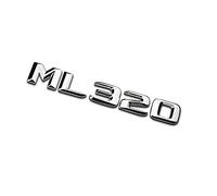 MGRAS Chrome Argent Brillant ML 320" Autocollant de décalcomanie de Lettre d'insigne de Mot de Lettres arrière de Coffre de Voiture Compatible avec Mercedes Benz Classe ML ML320 Autocollant Insigne